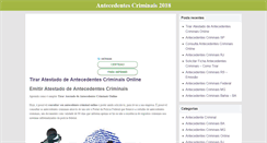 Desktop Screenshot of antecedentescriminais.net